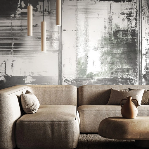 Carta da parati Metal Haze di London Art