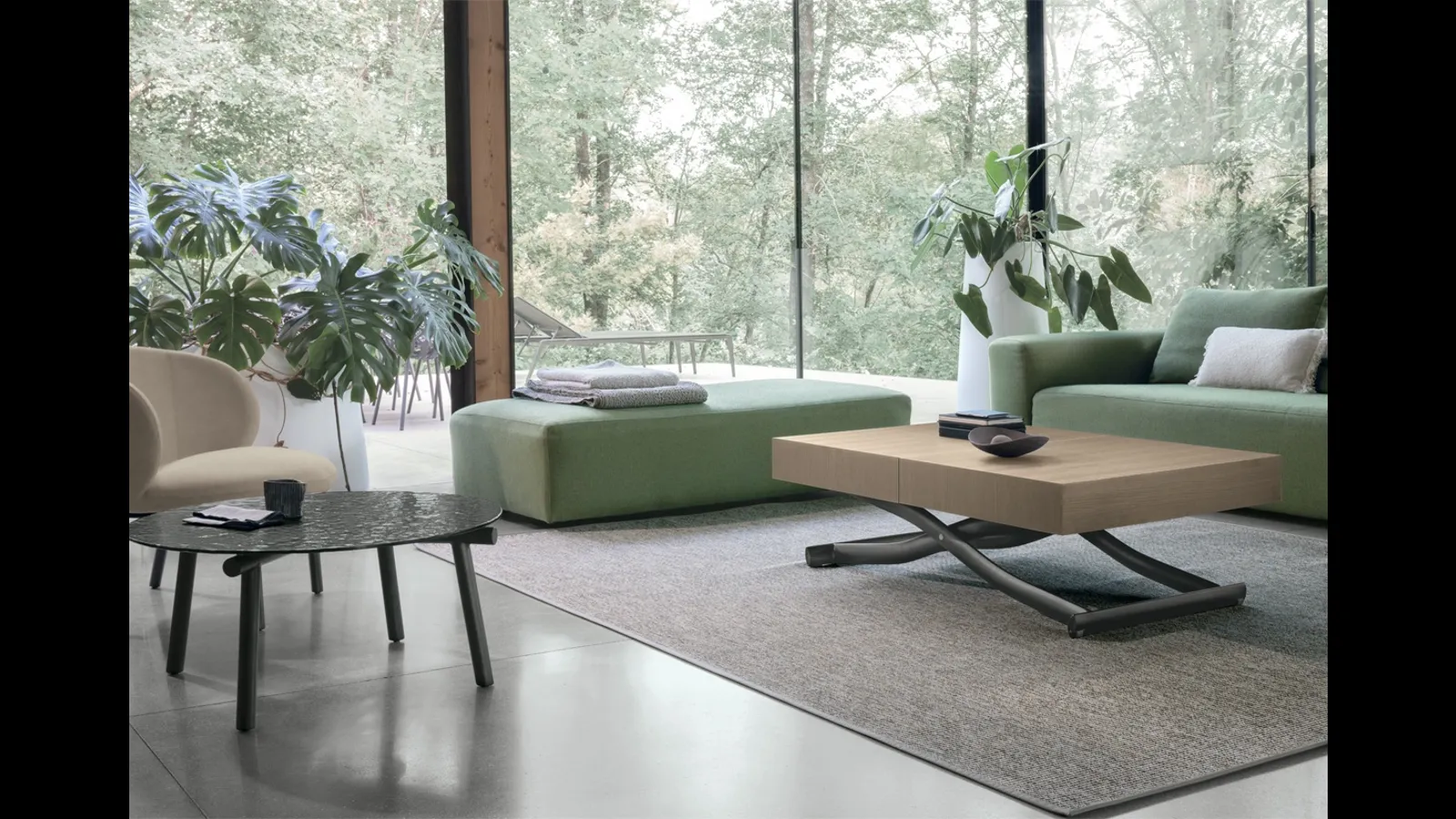 Tavolino trasformabile Dione Wood di Target Point