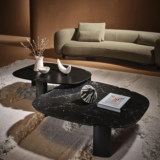 Tavolino Inlay in marmo o legno massello di Nature Design