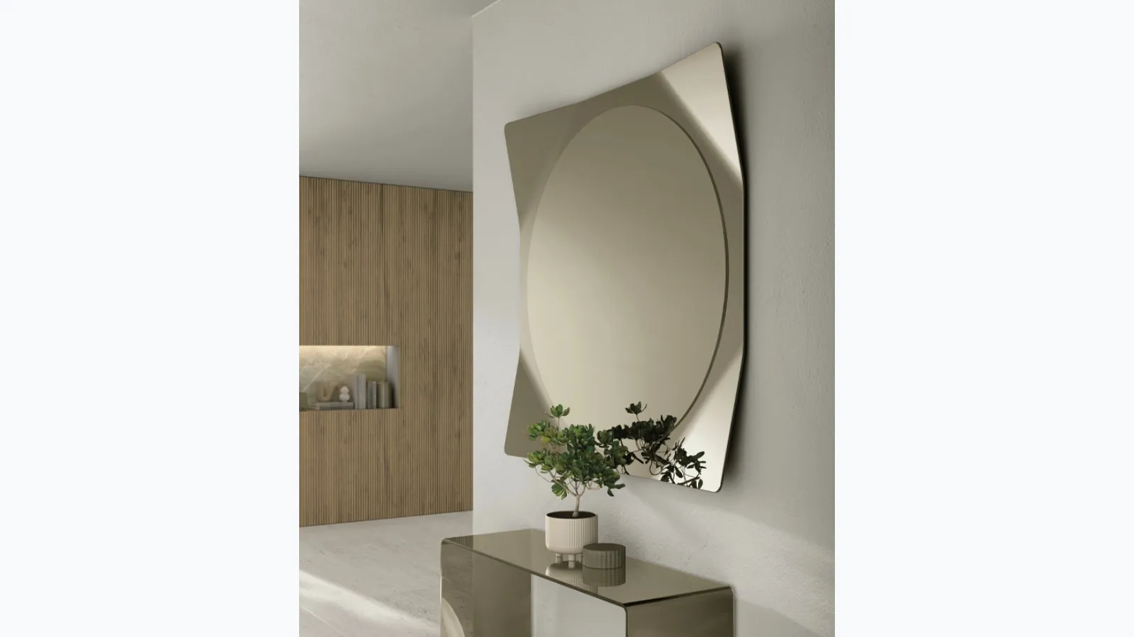 Specchio Lynx con cornice a specchio di Target Point