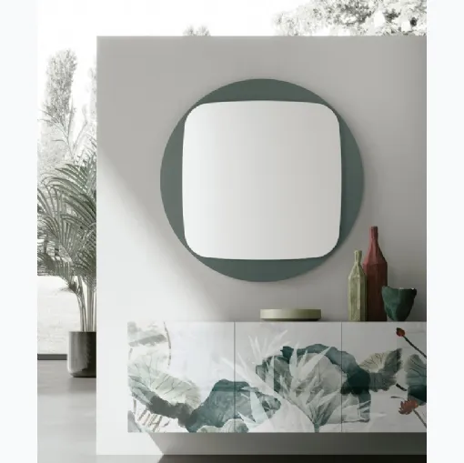 Specchio Space con cornice in vetro di Target Point