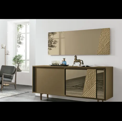Specchiera in vetro curvato Bronzo Iside di Target Point