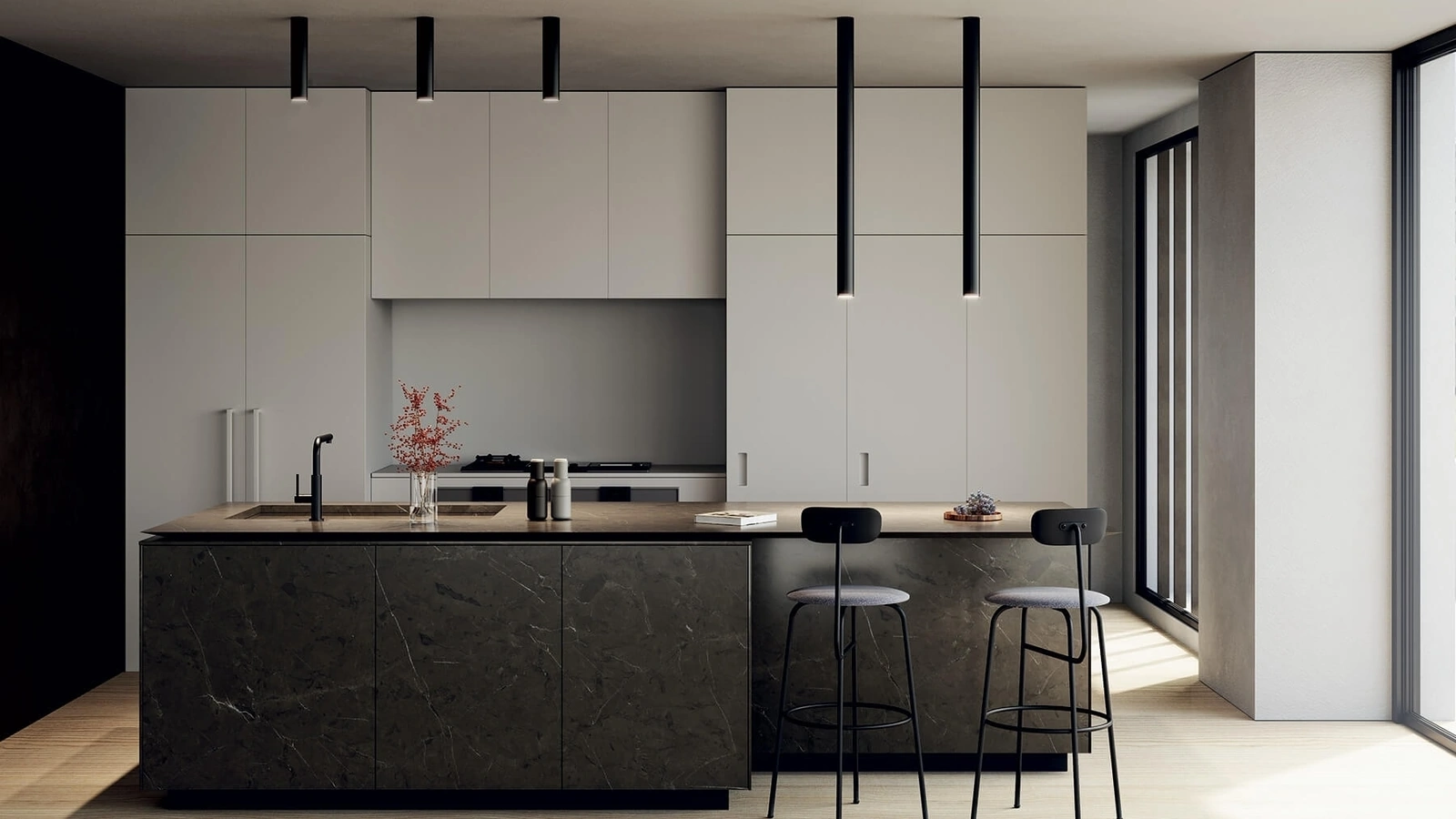 Lampada a soffitto A-Tube di Lodes