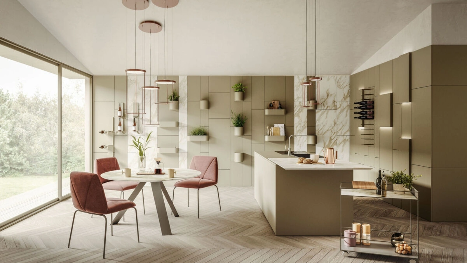 Lampada a sospensione Brassie Round di Ronda Design