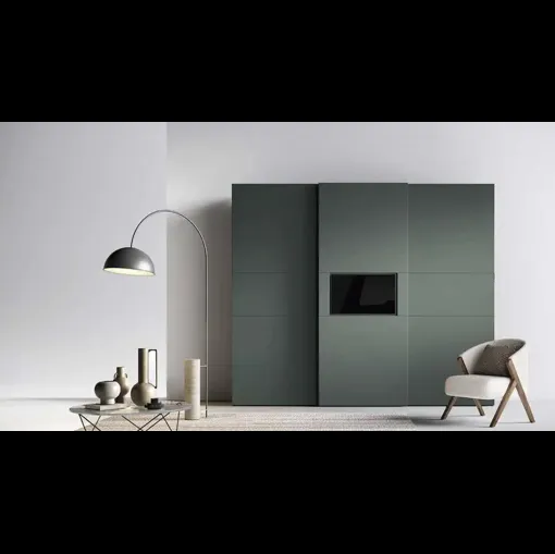 Armadio con ante scorrevoli Brunale TV S160 di Moretti Compact Giorno Notte