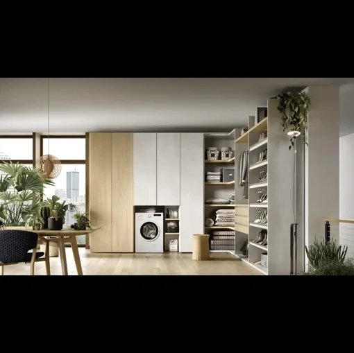 Cabina armadio angolare Taurus T524 di Moretti Compact Giorno Notte