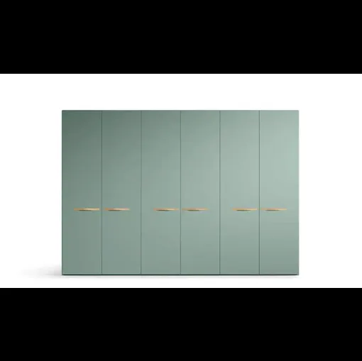 Armadio con ante battenti Libeccio B356 laccato opaco salvia di Moretti Compact Giorno Notte