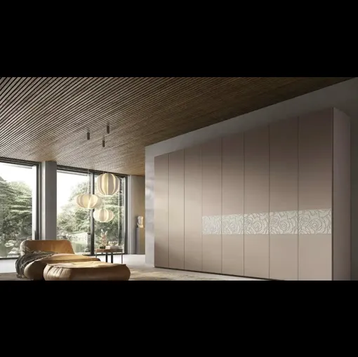 Armadio con ante battenti Libeccio Texture B362 di Moretti Compact Giorno Notte