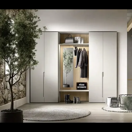 Armadio con ante battenti Utility Ambra U456 di Moretti Compact Giorno Notte
