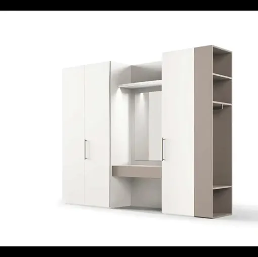 Armadio con ante battenti Utility Libeccio U452 di Moretti Compact Giorno Notte