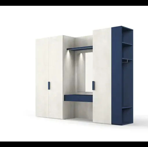 Armadio con ante battenti Utility Libeccio U453 di Moretti Compact Giorno Notte