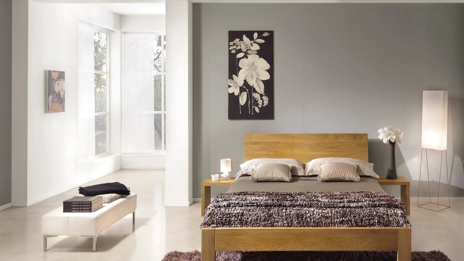 Letto in Rovere massello 4101 di Conarte