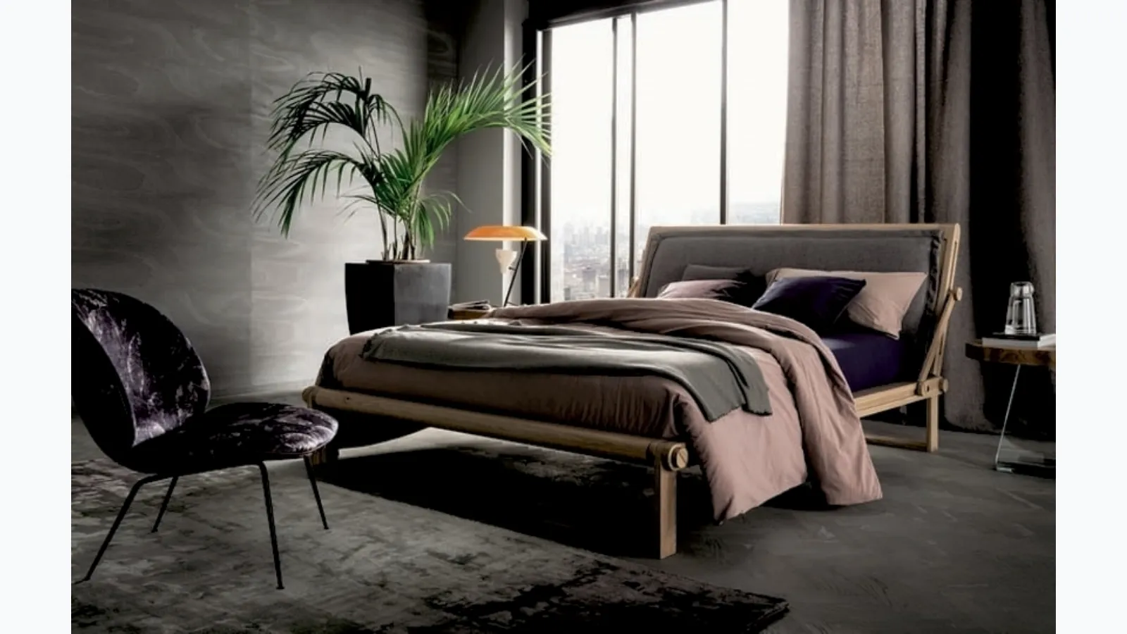 Letto con testiera reclinabile Tecno di Alta Corte