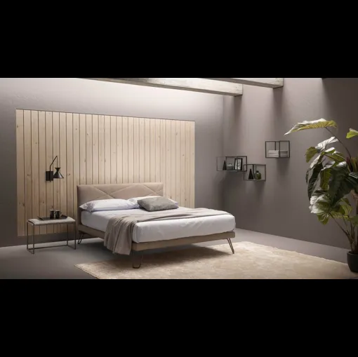 Letto matrimoniale con testiera imbottita e trapuntata Break di Bside