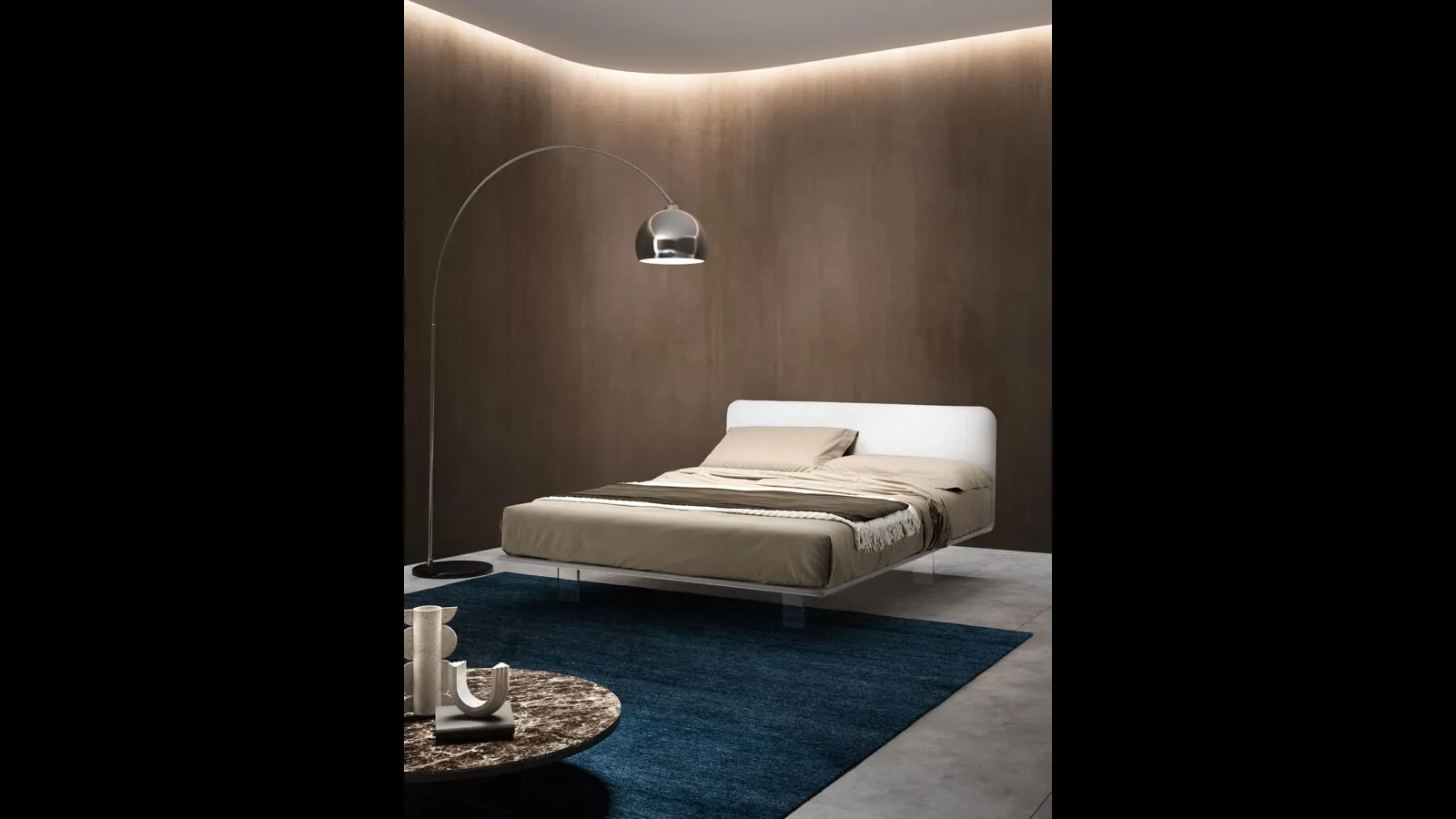 Letto in tessuto imbottito Brillant di Bside