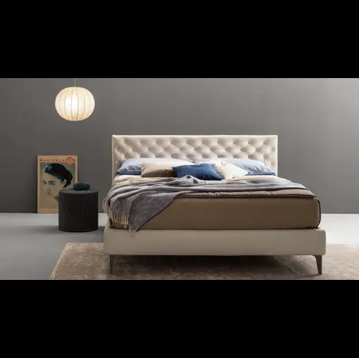 Letto in tessuto imbottito e trapuntato Bubbles di Bside