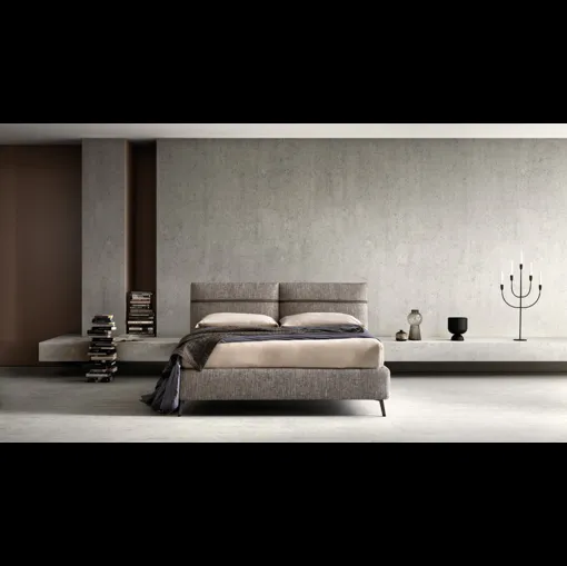 Letto matrimoniale in tessuto con testiera Chop di Bside
