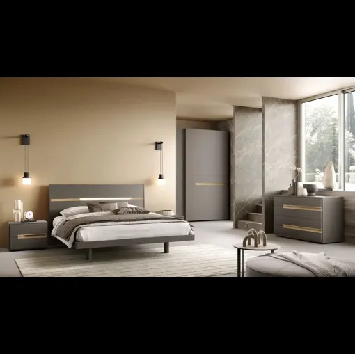 Letto Gleam S13 in laccato opaco di Moretti Compact Giorno Notte