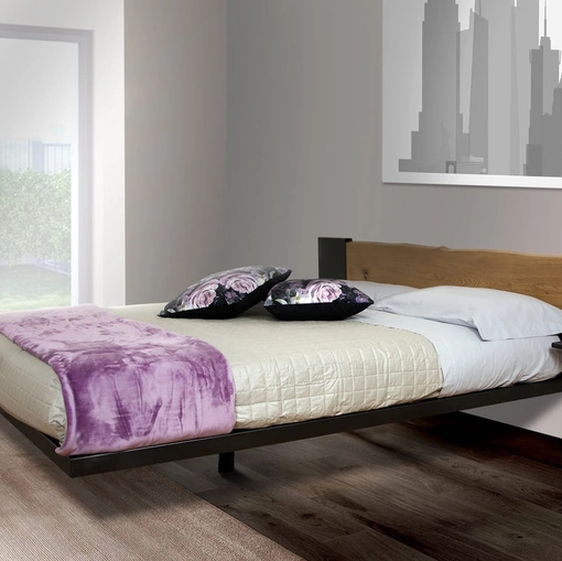 Letto in Rovere massello Lift di Conarte