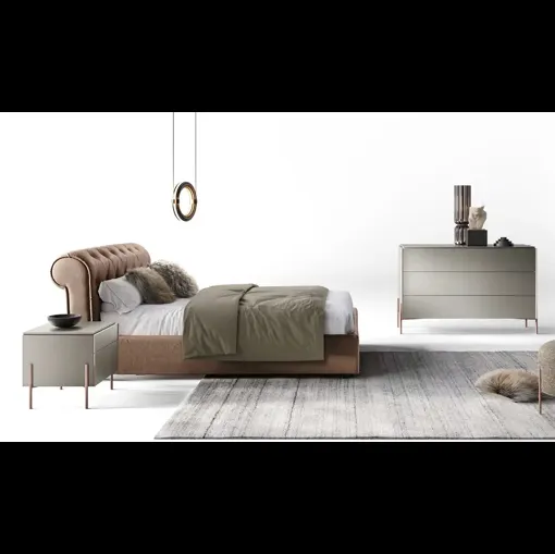Letto classico Mimosa V11 di Moretti Compact Giorno Notte