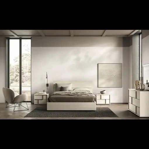 Letto Mix P13 in frassino cenere di Moretti Compact Giorno Notte