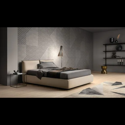 Letto in tessuto imbottito finitura materassè Modern di Bside