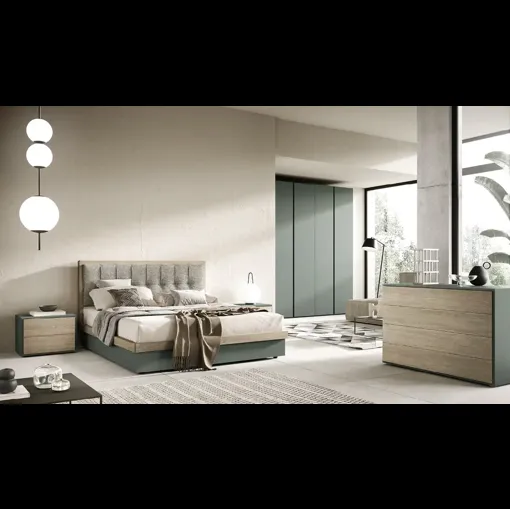 Letto Molding Pad C14 con box contenitore di Moretti Compact Giorno Notte
