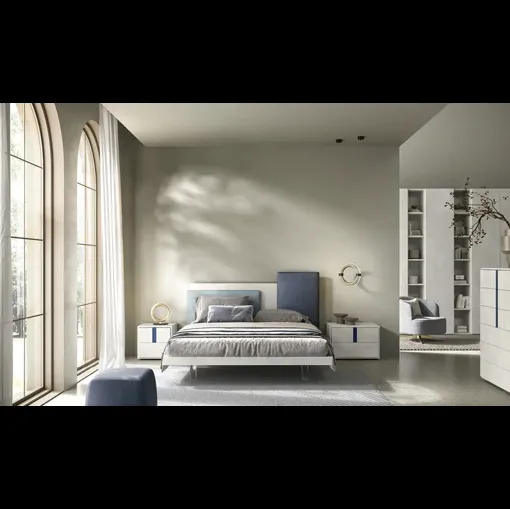 Letto Mondrian C13 con testiera di Moretti Compact Giorno Notte