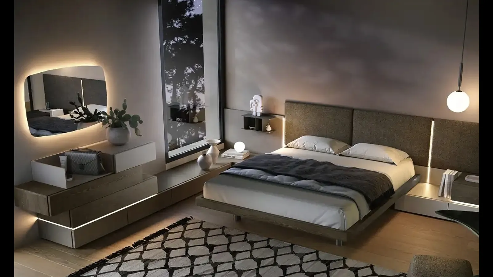 Letto di design Puzzle M17 di Moretti Compact Giorno Notte