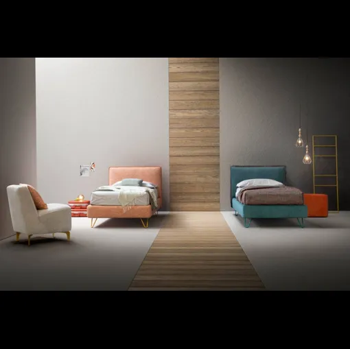 Letto singolo con testiera Truss di Bside