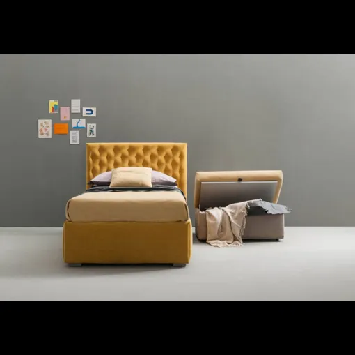 Letto trapuntato con contenitore estraibile Bubbles di Bside