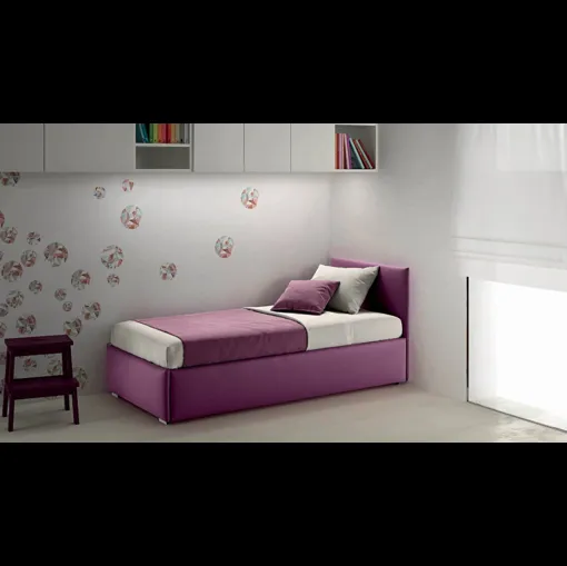 Letto in tessuto imbottito sfoderabile con testiera Twice Letto di Bside
