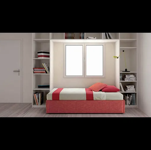 Letto moderno in tessuto Twice Sommier di Bside