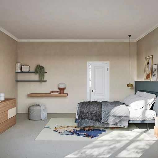 Letto in tessuto Unique di Colombini Casa