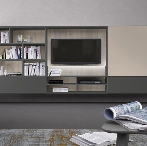 Libreria componibile sospesa Infinity L24 di Colombini Casa