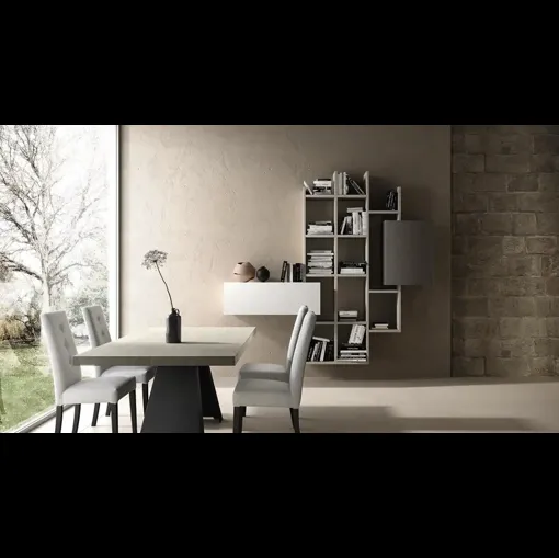 Libreria sospesa Kosmos KC107B di Moretti Compact Giorno Notte