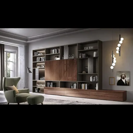 Libreria Kosmos KL207 di Moretti Compact Giorno Notte