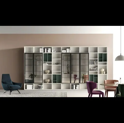 Libreria Kosmos KL208 di Moretti Compact Giorno Notte