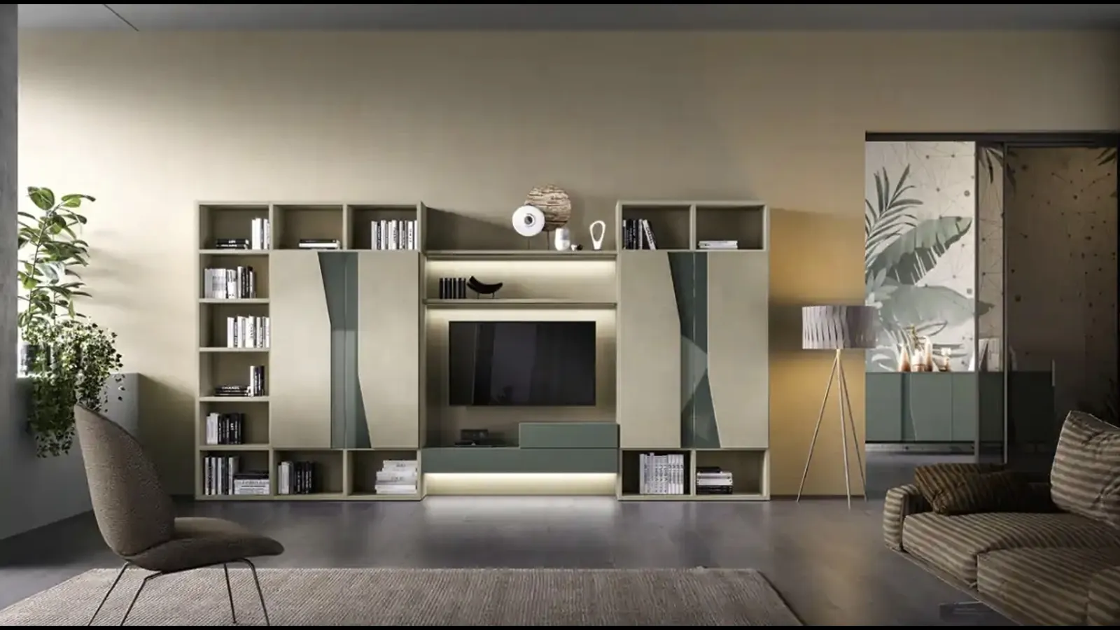 Libreria Kosmos KL209 di Moretti Compact Giorno Notte