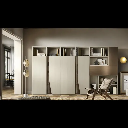 Libreria Kosmos KL213 di Moretti Compact Giorno Notte