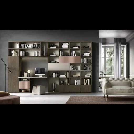 Libreria Kosmos KL215 di Moretti Compact Giorno Notte