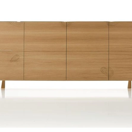 Madia in rovere massello con 4 gambe inclinate Yavel 7052 di Conarte