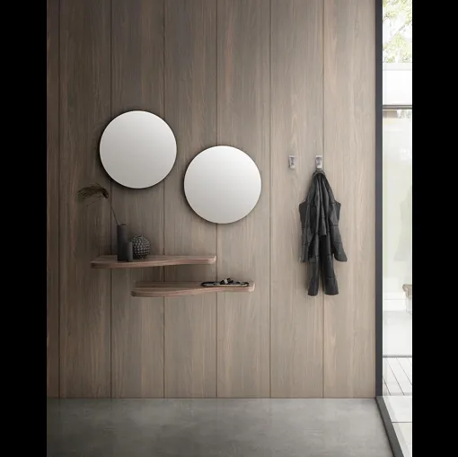 Mobile ingresso Nancy composto da mensole, specchi e appendiabiti di La Primavera