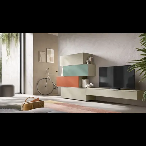 Parete Attrezzata Kosmos KF109 di Moretti Compact Giorno Notte
