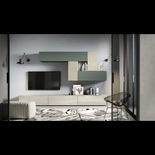 Parete Attrezzata Kosmos KF113 di Moretti Compact Giorno Notte