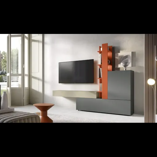 Parete Attrezzata Kosmos KF118 di Moretti Compact Giorno Notte