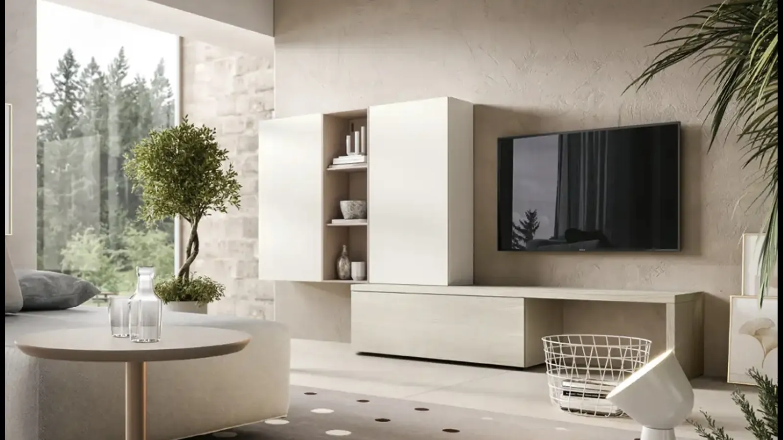Parete Attrezzata Kosmos KF119 di Moretti Compact Giorno Notte