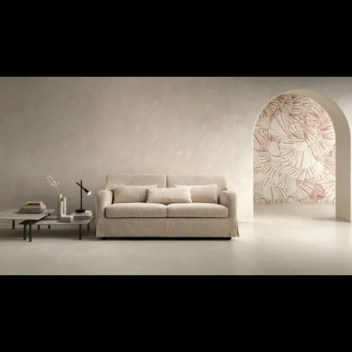 Divano lineare in tessuto dalla linea classica Dress di Samoa