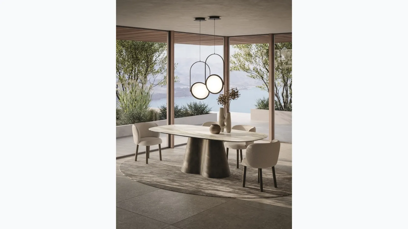 Sedia Shanti in tessuto imbottito di Ronda Design