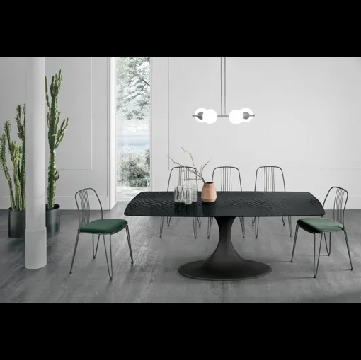 Tavolo Calice con top in vetro Target Point
